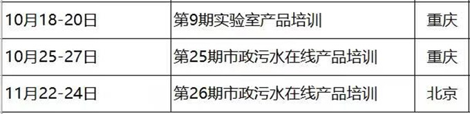 哈希首次重庆场实验室、污水培训火热报名中！